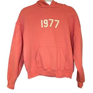 Essentials Youth size 12 1977 Coral and Cream Hoodie